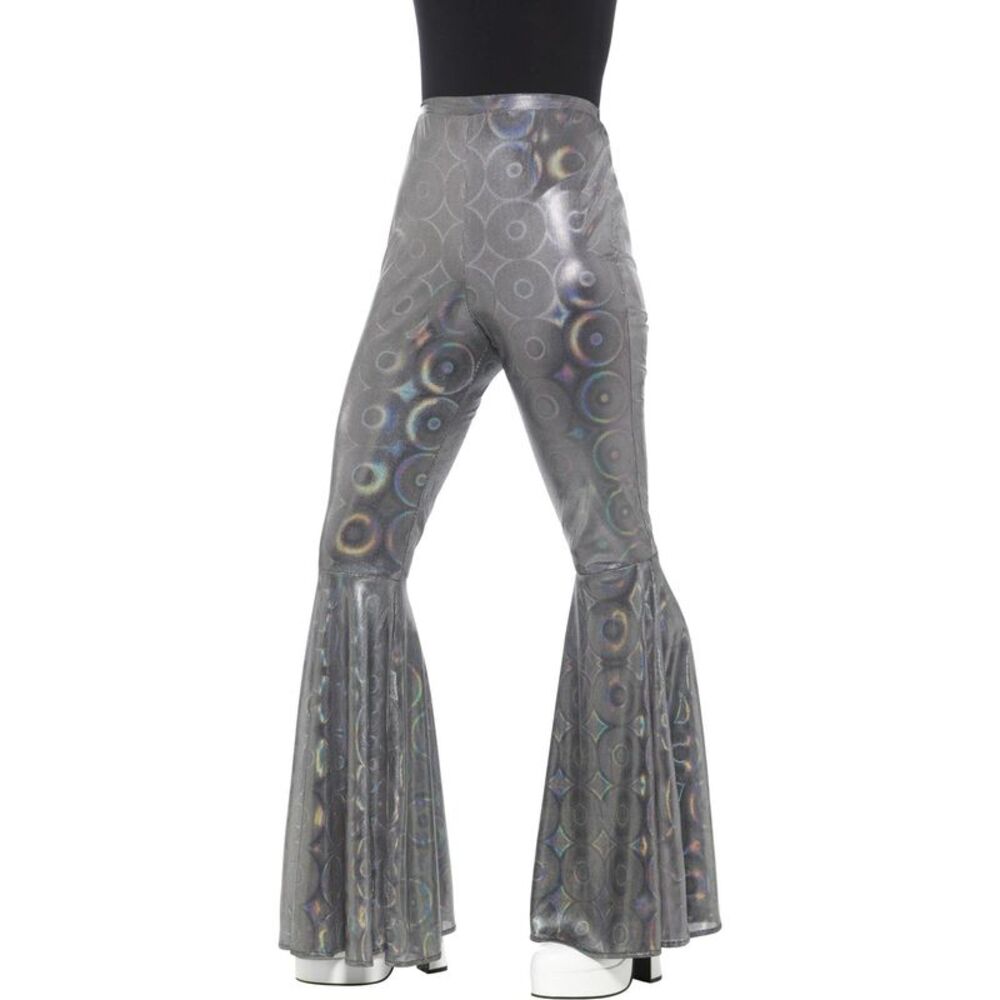 Smiffys Womens/Ladies 70s Disco Iridescent Flared Pants / Silver